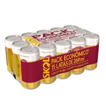 Pack com 15 Skol Pilsen Lata 269ml