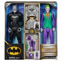 Pack com 2 Bonecos de 30cm + Acessórios - Batman vs Coringa - Dc Comics