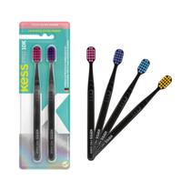 Pack com 2 escovas dentais kess pro 10k extra macias 2110