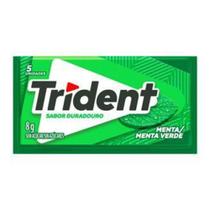 Pack Com 21 Pacotes De Goma De Mascar Chiclete Trident Menta 8g