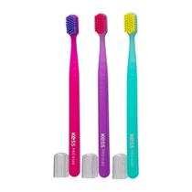 Pack com 3 Escovas Dentais Kess Pro 6580 Extras Macias