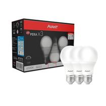 Pack com 3 Lâmpadas Led Bulbo Pera 7W E27 580 Lumens Branco Frio 6500K Bivolt MK560- Avant 278061479 Pack com 3 Lâmpadas Led Bulbo Pera 7W E27 580 Lumens Branco Frio 6500K Bivolt MK560- Avant 278061479