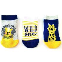 Pack Com 3 Meias Estampadas de Bebê Menino Basic+