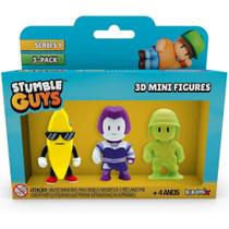Pack com 3 mini figuras stumble guys banana guy / lilith nightshade / army man estrela