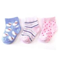Pack com 3 Pares de Meias Estampadas de Bebê Menina Basic+