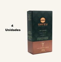 Pack Com 4x Café Torrado e Moído Orfeu Intenso 250g