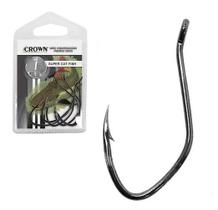 Pack com 5 Anzol Crown Super Cat Fish 4/0 4-0 4