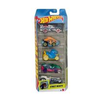 Pack Com 5 Carrinhos Hot Wheels Modelo Street Beast