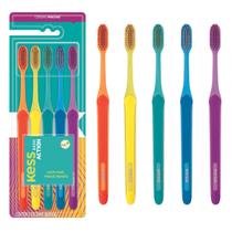 Pack Com 5 Escovas Kess Basic Action Macia 2548