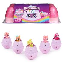 Pack Com 5 Ovos Surpresa Hatchimals Alive Rainbow Splash