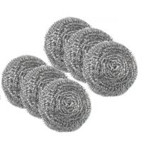 Pack com 6 Aço inox para Limpeza pesada ferro e grelha Pack com 6 Aço inox para Limpeza pesada ferro e grelha