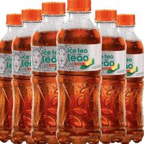 Pack Com 6 Chá Preto Ice Tea Pêssego Leão Zero Pet 450 ml