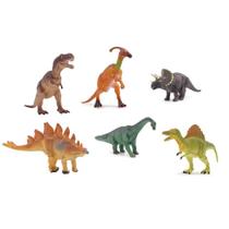 Pack Com 6 Dinossauros Jurassic Fun Multikids Br1467