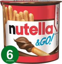 Pack com 6 Nutella Go Creme De Avelãs E Biscoito Palito