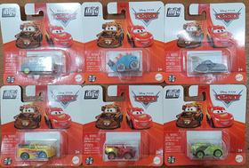 Pack com 6 pçs Miniaturas Disney Pixar Carros Hot Wheels