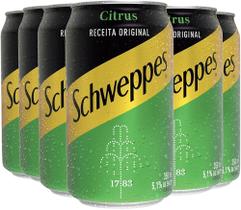 Pack com 6 Refrigerante Citrus Original Schweppes 350ml Pack com 6 Refrigerante Citrus Original Schweppes 350ml