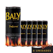 Pack com 6 und. Energético Baly Energy Tradicional 250ml