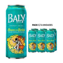 Pack Com 6 Unidades Energético Baly Energy Drink Abacaxi Com Hortelã 473ml