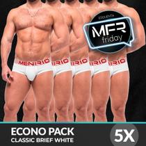 Pack cueca classic brief white five