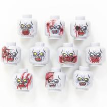 Pack de 10 Cabeças de Zumbi BrickTactical para Minifiguras V5 Pack de 10 Cabeças de Zumbi BrickTactical para Minifiguras V5