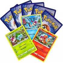 Pack de 100 Cartas Pokemon Original Sem Repetições Com 05 Brilhantes Garantidas + Ultra Rara V/EX Garantida