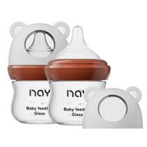 Pack de 2 Biberones de Vidrio Yanyoyo para Bebé 90 ml Anticólico Flujo Lento Pack de 2 Biberones de Vidrio Yanyoyo para Bebé 90 ml Anticólico Flujo Lento