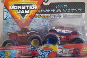 Pack de 2 Monster Trucks - Monster Jam - Color Change ( El Toro Loco + Cyclops)