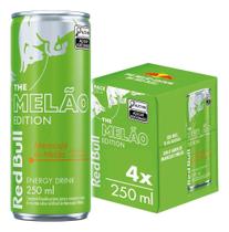 Pack De 4 Latas Red Bull Energético, Melão Edition, Sabor Ma