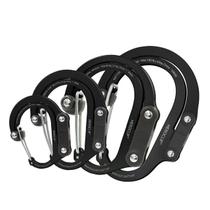 Pack de 4 Mosquetones GEAR AID HEROCLIP de grande a mini, negro