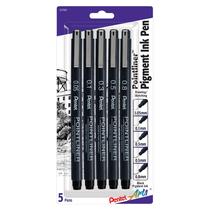 Pack de 5 Rotuladores Pentel Arts Pointliner con Tinta Negra Pack de 5 Rotuladores Pentel Arts Pointliner con Tinta Negra