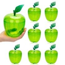 Pack de 8 Contenedores de Manzana Grandes en Forma de Manzana Verde HANZE