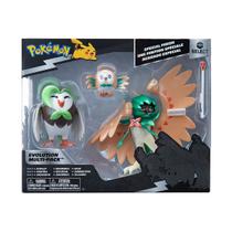 Pack de Evolução Pokémon - Rowlet, Dartrix e Decidueye - Select - Jazwares