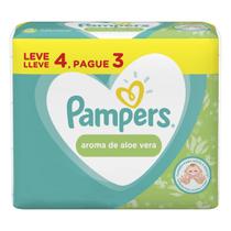 Pack de Toalha Lenço Umedecido Aloe Vera Pampers Pacote Leve 4 Pague 3 Unidades