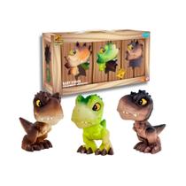 Pack Dinossauros Mini Baby Jurassic World Bonecos Kit Com 3 Pupee Pack Dinossauros Mini Baby Jurassic World Bonecos Kit Com 3 Pupee