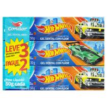 Pack Gel Dental com Flúor Morango Hot Wheels Condor