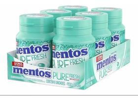 Pack Goma De Mascar Mentos Pure Fresh Zero Açúcar Pote 6 Uni