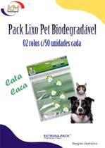 Pack Lixo PET Sacos Cata Caca Biodegradável 02 rolos c/50 unidades cada - Extrusa (4730) Pack Lixo PET Sacos Cata Caca Biodegradável 02 rolos c/50 unidades cada - Extrusa (4730)