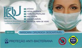 Pack M3, máscara cirúrgica hospitalar BFE, 50 UN, soldagem ultrassônica SMS, com cordão