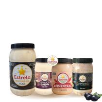 Pack Maionese Estrela Tradicional Alho Azeitonas Pretas Apimentada