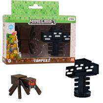 Pack Minecraft O Filme 2 Mini Figuras Aranha e Wither Pack Minecraft O Filme 2 Mini Figuras Aranha e Wither