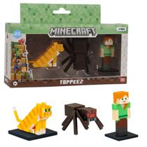 Pack Minecraft o Filme 3 MIni Figuras Gato Aranha Alex