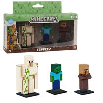 Pack Minecraft o Filme 3 MIni Figuras Golem Zumbi Villager Pack Minecraft o Filme 3 MIni Figuras Golem Zumbi Villager