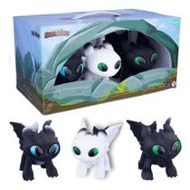 Pack Mini 3 Baby Dragões Como Treinar Seu Dragão Pupee