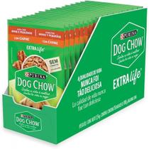 Pack Nestlé Purina Ração Úmida para Cães Adultos Raças Pequenas Carne ao Molho com 30 Sachês 100g Dog Chow