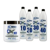 Pack pó descolorante azul + ox 10 + ox 20 + ox 30 + ox 40
