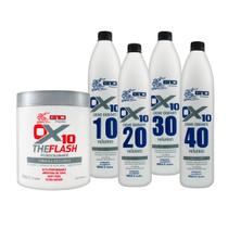 Pack pó descolorante flash + ox 10 + ox 20 + ox 30 + ox 40 Pack pó descolorante flash + ox 10 + ox 20 + ox 30 + ox 40