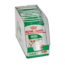 Pack Ração Úmida Royal Canin Sachê Mini Adult para Cães Adultos de Porte Pequeno com 12 sachês 85g Pack Ração Úmida Royal Canin Sachê Mini Adult para Cães Adultos de Porte Pequeno com 12 sachês 85g