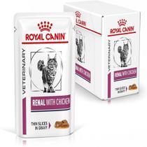 Pack Ração Úmida Royal Canin Sachê Veterinary Diet Renal para Gatos com Insuficiência Renal - Com 12 sachês 85 g