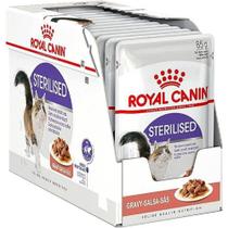Pack Ração Úmida Sachê Pedaços ao Molho Filhotes Castrados Kitten Sterilised - Com 12 sachês 85 g Royal Canin