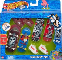 Pack Sortido 4 Skates de Dedo e Tênis Hot Wheels Tony Hawk